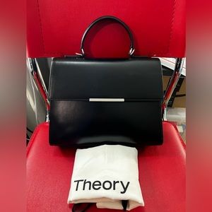 Theory Small Top Handle Bag in Leather
